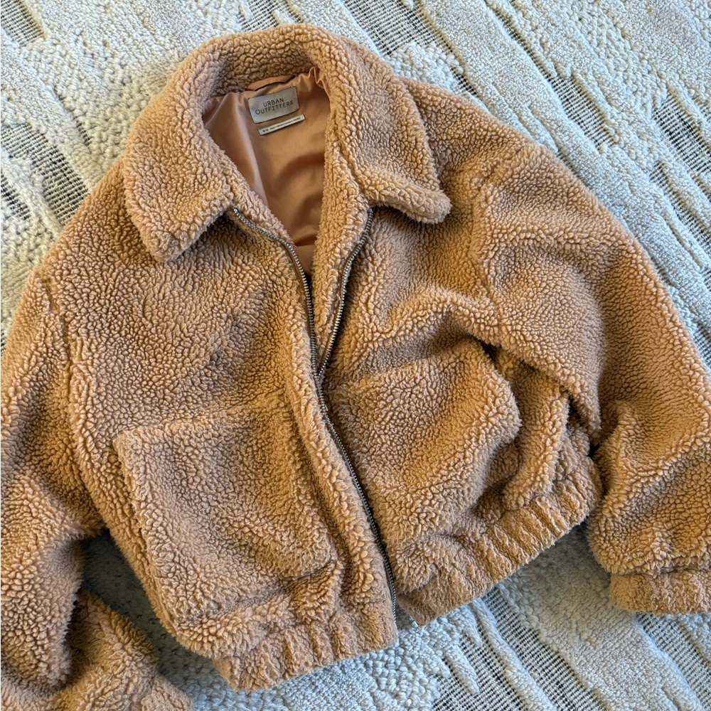NWOT Urban Outfitters Tan Teddy Jacket